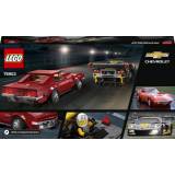 LEGO Speed Champions Masina de curse Chevrolet Corvette C8.R si Chevrolet Corvette 1968