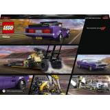 LEGO Speed Champions Mopar Dodge//SRT Top Fuel Dragster si Dodge Challenger T/A 197