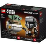 LEGO Star Wars - Mandalorian si Copilul Star Wars LEGO BrickHeadz