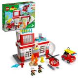 LEGO DUPLO Town - Remiza de pompieri si elicopter pentru salvare