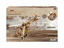 Lume miniaturala de lemn Elicopter