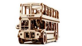 Lume miniaturala de lemn London bus