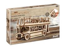 Lume miniaturala de lemn London bus