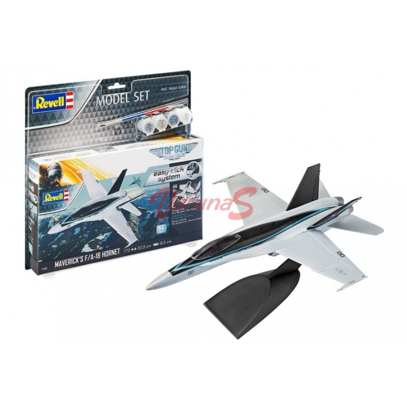 REVELL Model Set Aeromacheta F/A-18 Hornet "Top Gun" (easy click)