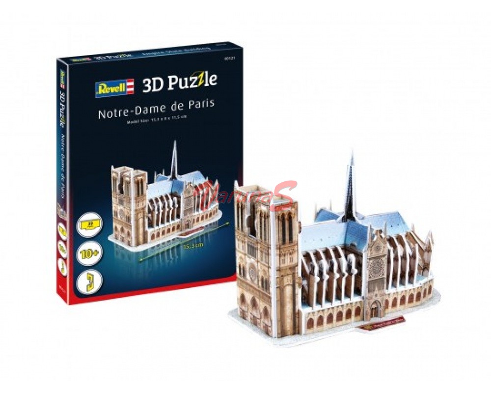 Revell Mini 3D Puzzle Notre-Dame de Paris, 39 piese